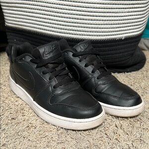 Women’s Nike Ebernon Low Black Sneakers with Black Swoosh